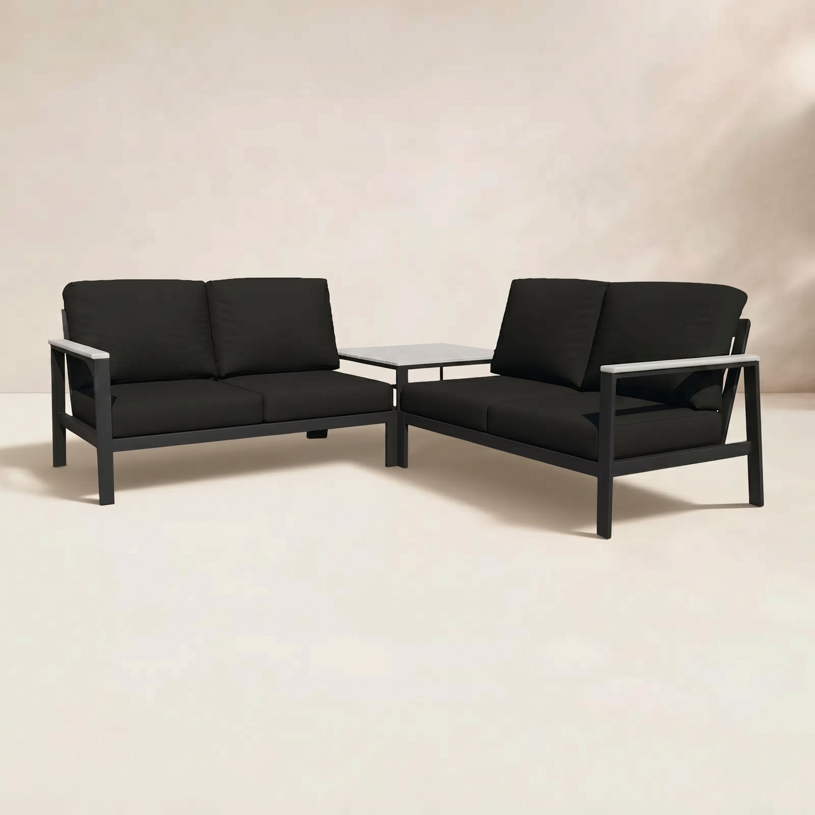 Townsend 4-Person Patio Seating Group, Canvas Black Sunbrella® Canvas