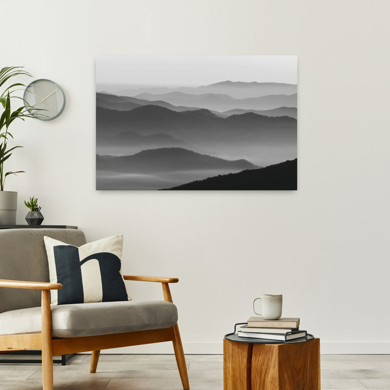 Smoky Mountain Views III, paysage contemporain abstrait, art naturel, H 24 po x l 36 po