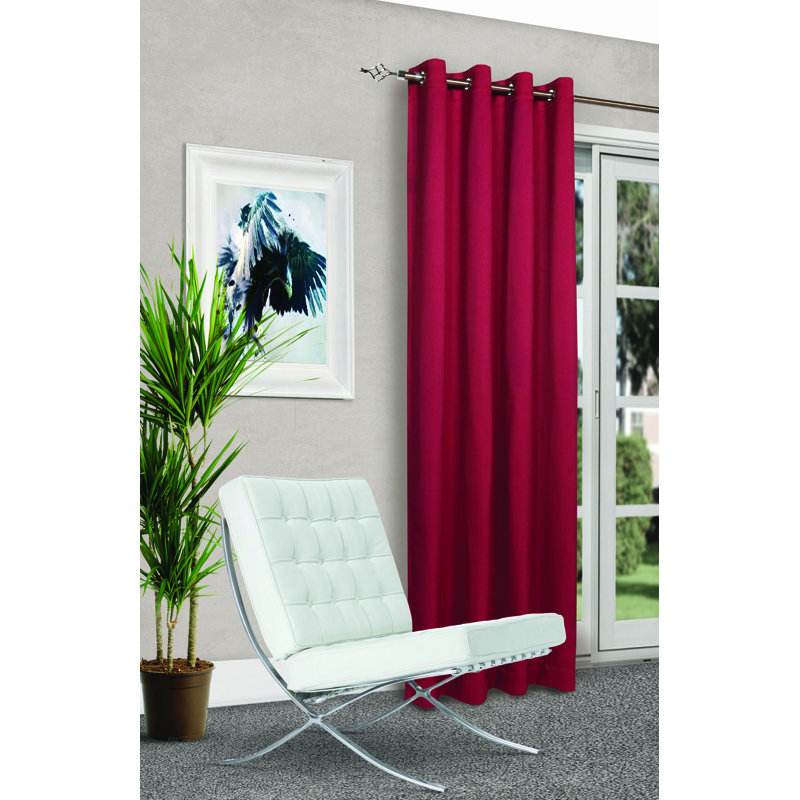  Paire de rideaux obscurcissant en polyester Marnell (ensemble de 2), Rouge