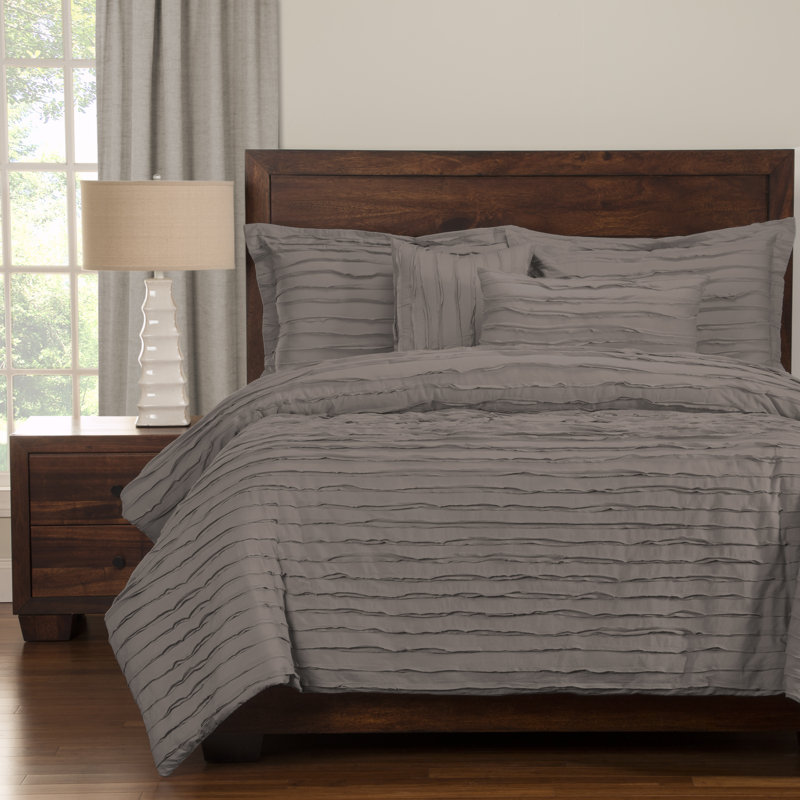 Tattered Cotton Duvet Cover & Insert, Queen Duvet Cover & Insert + 5 Additional Pieces, Haze