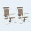 Ensemble de 3 chaises berçantes en PEHD d'extérieur, chaises berçantes surdimensionnées pour le porche et la cour