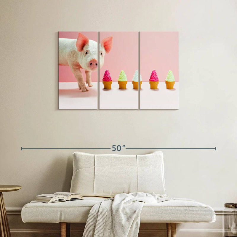 Pig And Sundaes, 24" H x 38" W