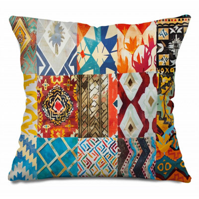 Trendy Floral Plush Cotton Blend Reversible Throw Pillow