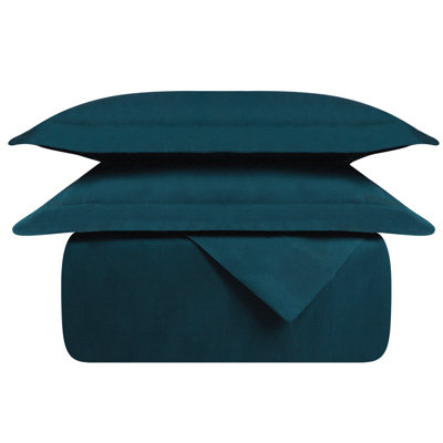 Delara GOTS Certified 100% Organic Cotton Percale Duvet Cover Set - 400 Thread Count, Smooth & Breathable