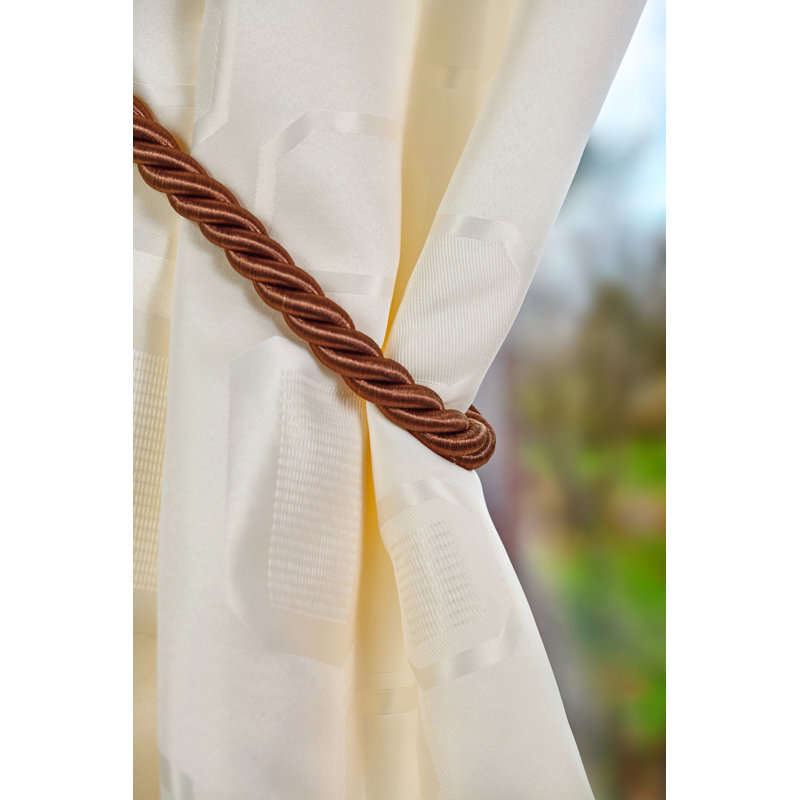 Triggs Aubergine Fabric 36cm Curtain Holdback/Tieback, Chocolate