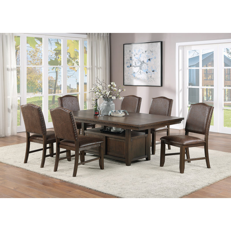 Echof 74.6'' L Rectangular Dining Table with Storage