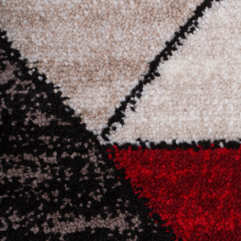 Yoder Geometric Area Rug, Rectangle 80 x 150cm