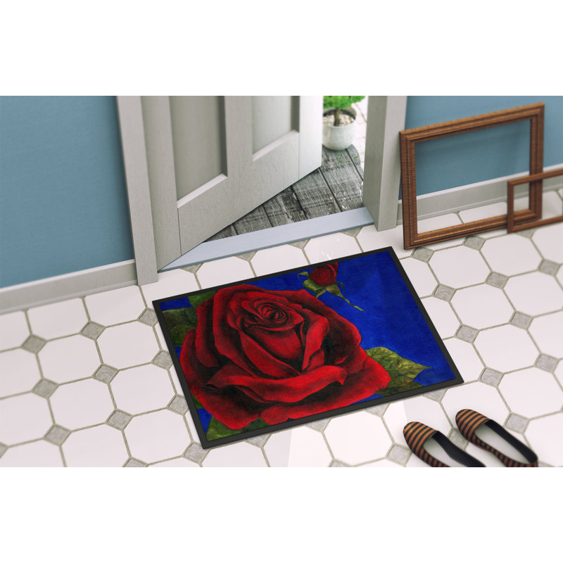 Tapis d'extérieur antidérapant Topton Rose, Rectangle 2 pi x 3 pi