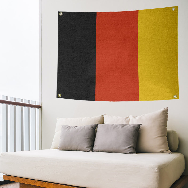 Tapisserie de polyester Calgary, H 26 po x l 36 po x P 1 po, Noir / rouge / jaune