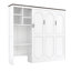 Grand lit escamotable avec bureau intégré et armoire de rangement multicouche-1362810031