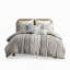 Ensemble de housse de couette pour lit double / grand imprimé en coton avec chenille, conception touffetée et certification OEKO-TEX pour le confort et le style-119068665-119068666