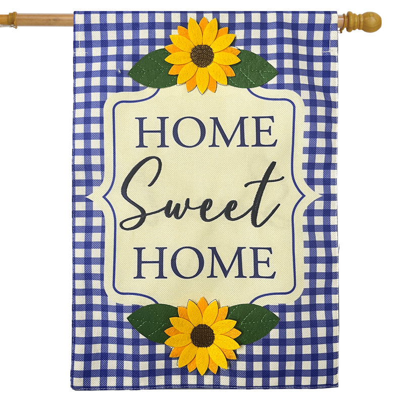 Drapeau de la maison de jeux d'été, Été bleu/jaune/beige