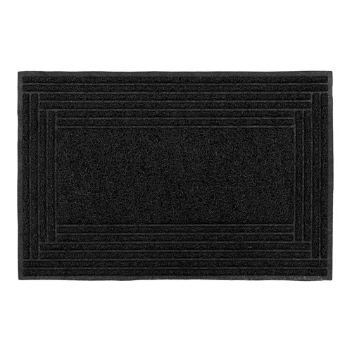 Non-Slip Geometric Doormat, Black