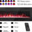 Recessed and Wall Mounted Electric Fireplace with Adjustable Flame Brightness & Speed, Multicolor-1083935095