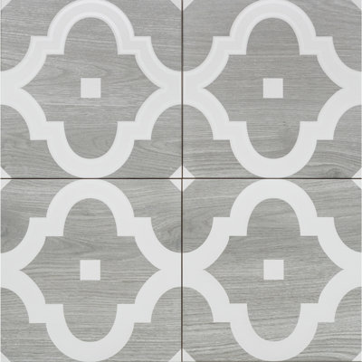 Carreau de porcelaine mat à motif de bois 10 po x 10 po Larissa Deco