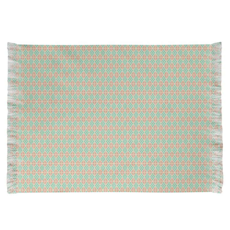 Tapis bleu/beige diamants Mcguigan, Non