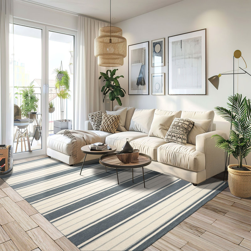 Tapis oriental en laine Slate, Rectangulaire 3 pi x 5 pi