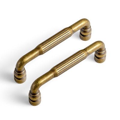 Poignée de meuble tubulaire rainurée