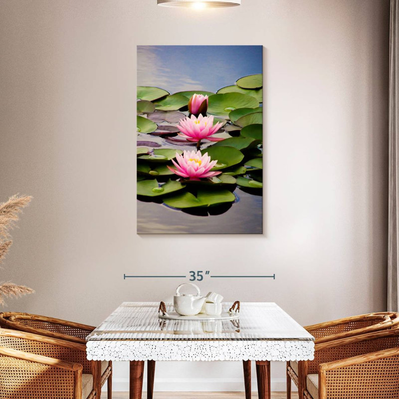 Sacred Lotus Flowers, 45" H x 30" W