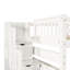 Full Over Bunk Bed In White, 6 Drawers And Shelves For Book Storage, Staircase With Divisible Design Space Organization Bed, White Finish, Efficient Utilization, Solid Safe Upper Exit