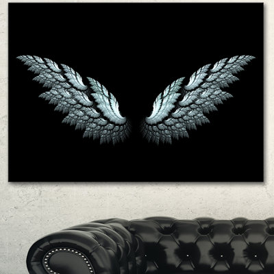 " Angel Wings On Black Background "