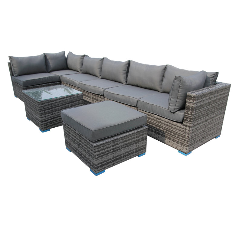 Hallur 7 - Person Conversation Set, Grey, Grey