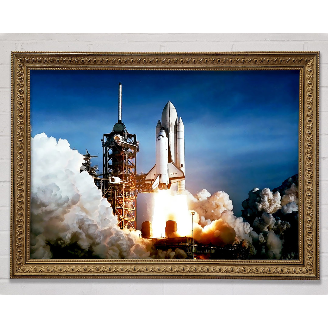 Space Shuttle Take Off - Einzelner Bilderrahmen Kunstdrucke