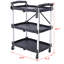 Chariot de service pliable 3 couches pliable Pack-N-Roll, noir, 50 lb. Capacité de charge par tablette
