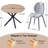 39" Round Dining Table Set For 4, Mid Century Kitchen Table With 4 Velvet/Fabric Upholstered Dining Chairs For Apartment Living Room Space Saving-1989192033