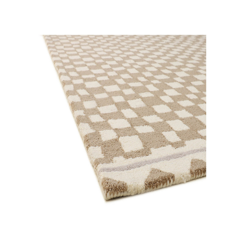 Wool Checkered Indoor Rug, Rectangle 10' x 14'