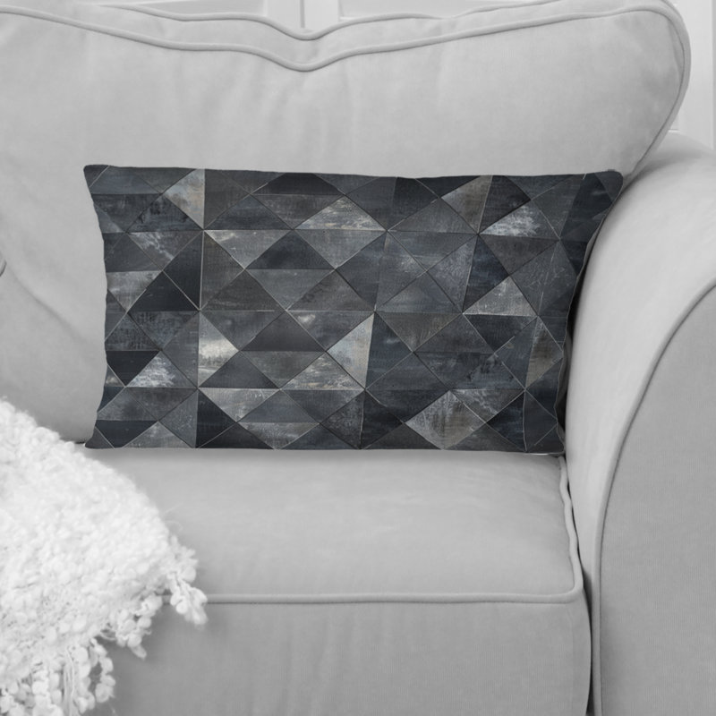 Triangle Geo Patterns I - Glam Lumbar Pillow