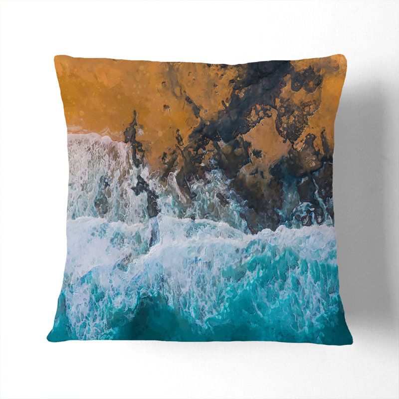 Square Throw Cushion, Stone, 55cm H x 55cm W x 20cm D