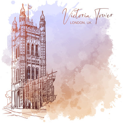 Victoria Tower - Wrapped Canvas Print