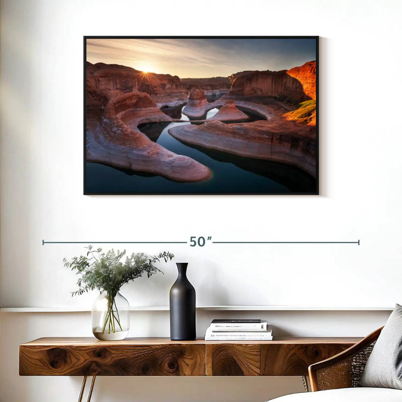 Paysage d'Alvord Reflection Canyon, H 25 po x l 37 po