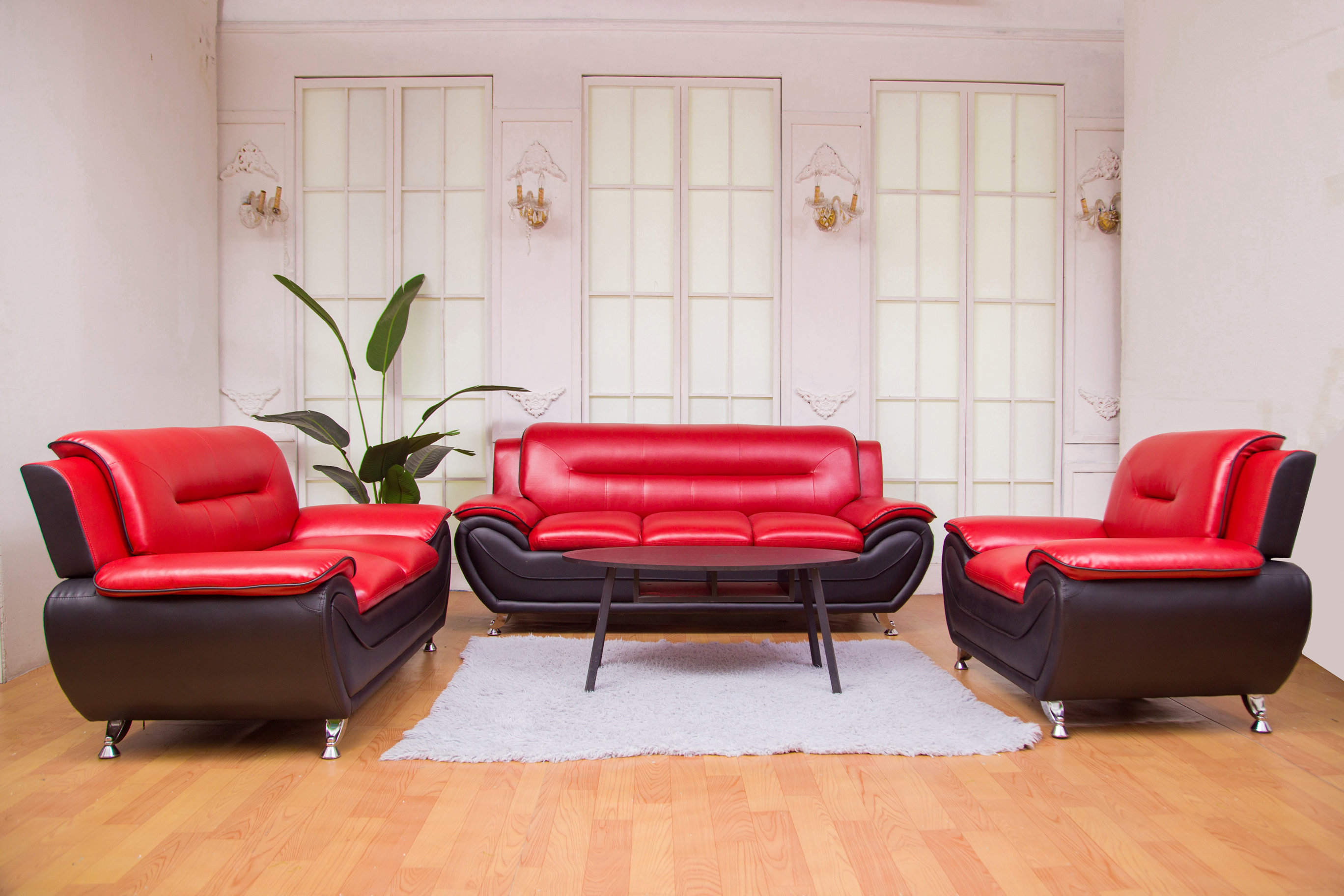 Orren Ellis Stcyr 3 Piece Faux Leather Living Room Set & Reviews