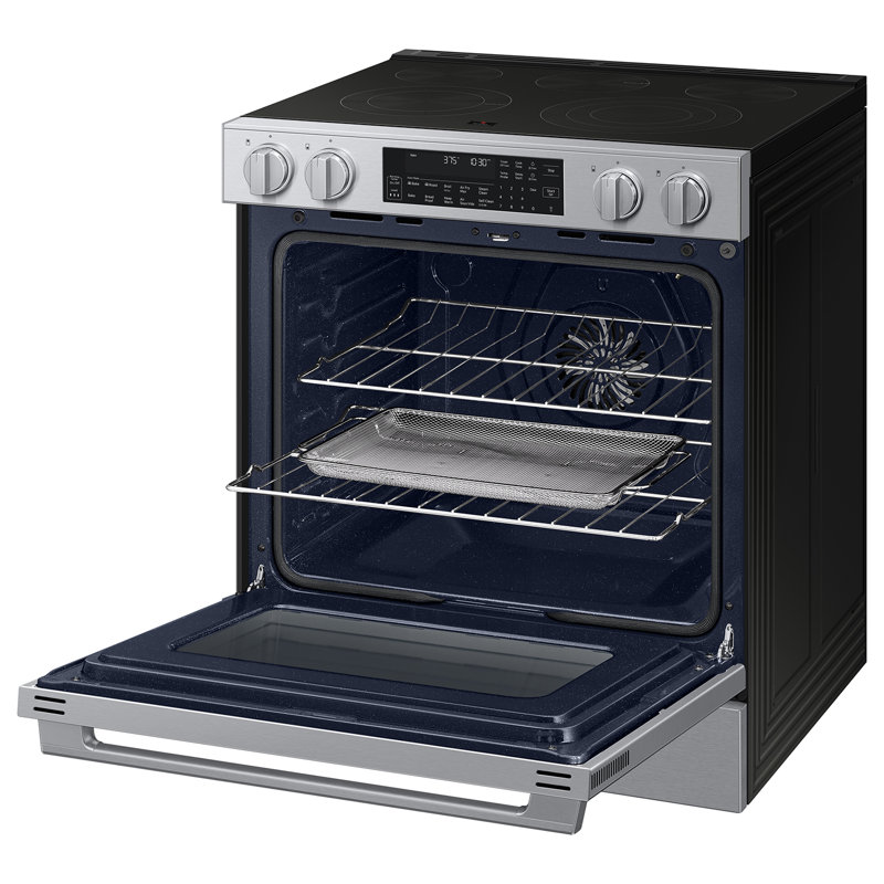 Bespoke 6.3 cu. ft. Smart Slide-In Electric Range with Illuminated Precision Knobs in Stainless Steel, Stainless Steel