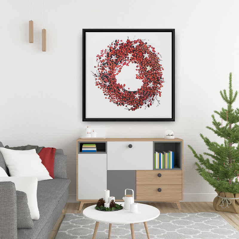 Couronne de baies rouges, reproduction sur toile