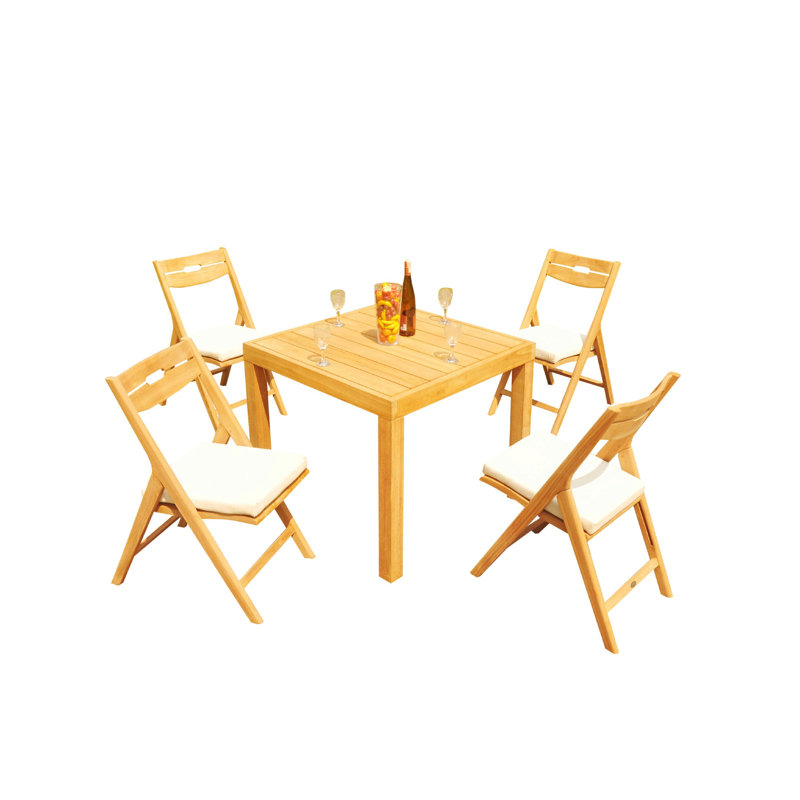 Surfliner Outdoor 5 - Piece Teak Dining Set