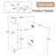 Meuble-lavabo simple moderne 18,6 po avec lavabo en céramique et tablette à deux niveaux, armoire en panneau de fibres à densité moyenne noir-402180393