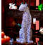 Sculpture léopard en mosaïque de porcelaine bleue et blanche - décor moderne luxueux en fibre de verre