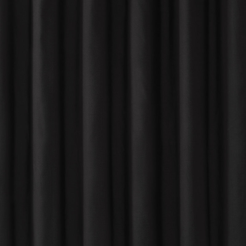  Rideau de douche en microfibre de couleur unie Trely Soft Everyday , Noir