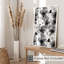 Impression florale noire et blanche-1036019660
