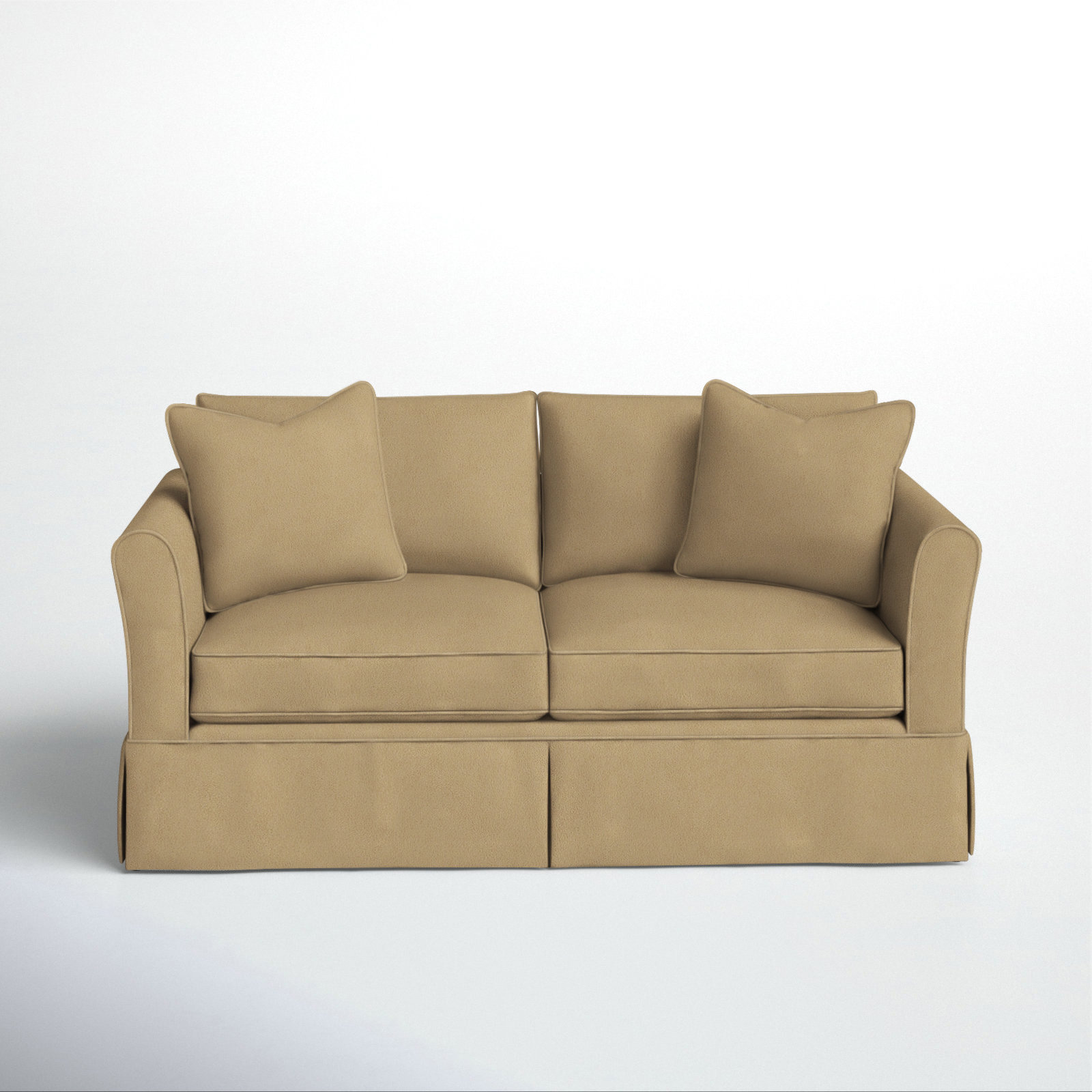 Shelby 60'' Upholstered Sleeper Sofa, Bella Toast Performance Velvet