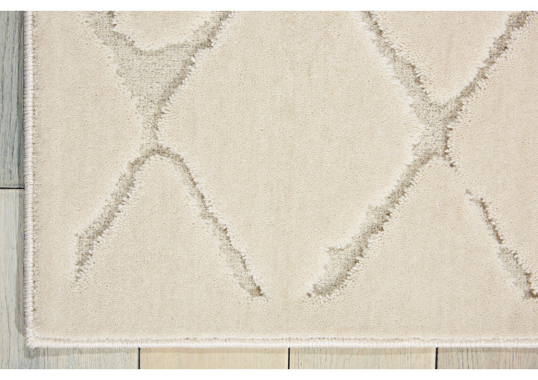 Gleam Geometric Area Rug in Ivory