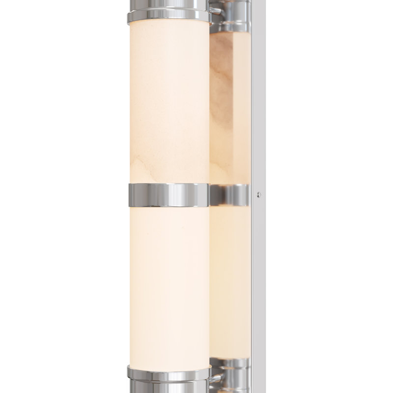 Brenham Wall Sconce, Natural/Nickel, 11, 4.5" H x 28.5"W x 5"D