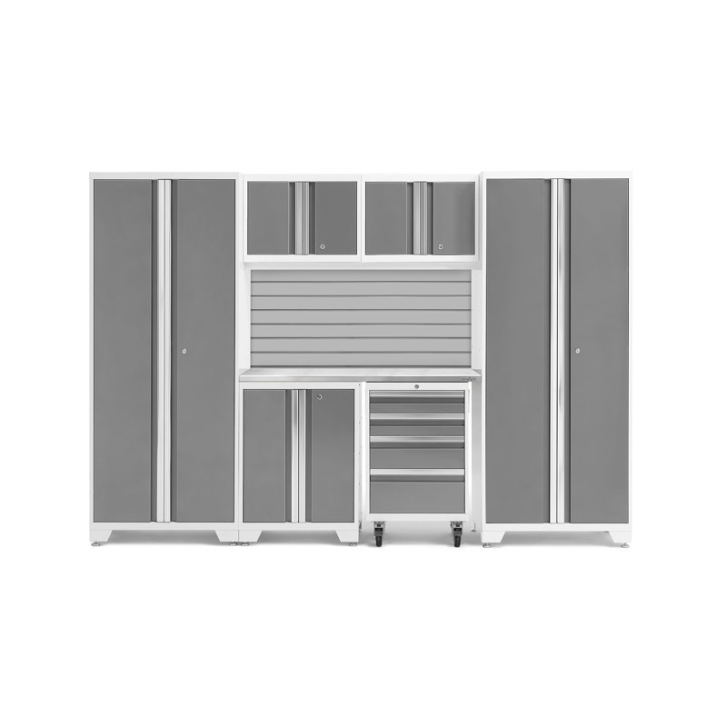 Ensemble de rangement complet 7 pièces Bold Series, Sans lumière, Acier Inoxydable, Platine