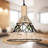 12"W Sandy Bohemian White Cone Shade Pendant