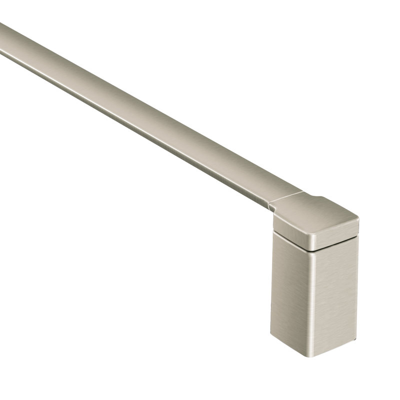 90 Degree 24" Wall Mounted Towel Bar, 24", Brushed Nickel