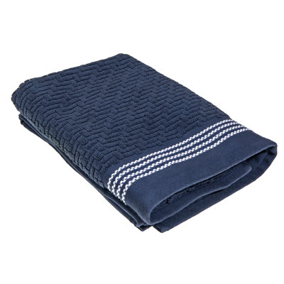 Cotton Blend Ribbed Bath Towel