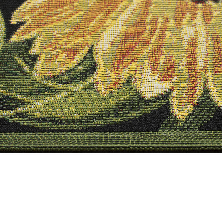 Gemmenne Sunflowers Kitchen Mat Laurel Foundry Modern Farmhouse Mat Size: Rectangle 2'4 x 3'11